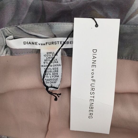 🩶 NWT - DVF Diane von Furstenberg Honare Meral Roses ruffle tier silk skirt 2 - Picture 6 of 6